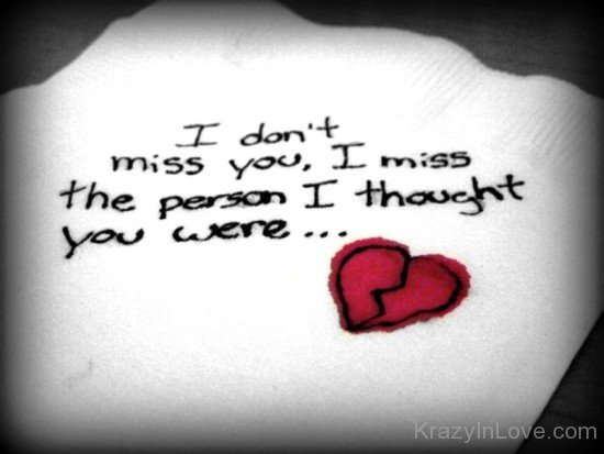 I Don't Miss You I Miss The Person-vbt505