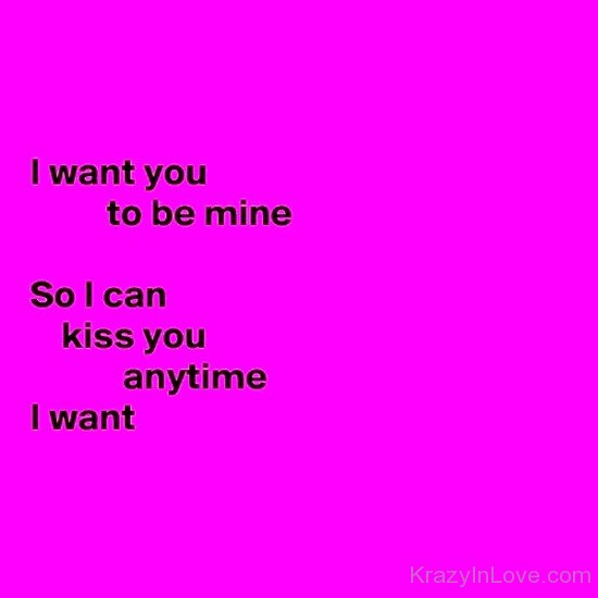 I Want You To Be Mine-yvc228