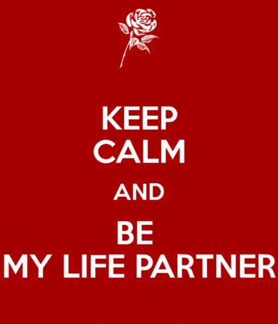 Keep Calm And Be My Life Partner-qaz211