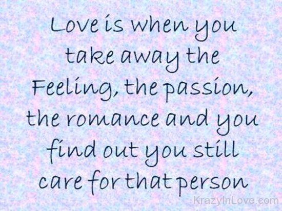 Love Is When You Take Away The Feeling-ybr532