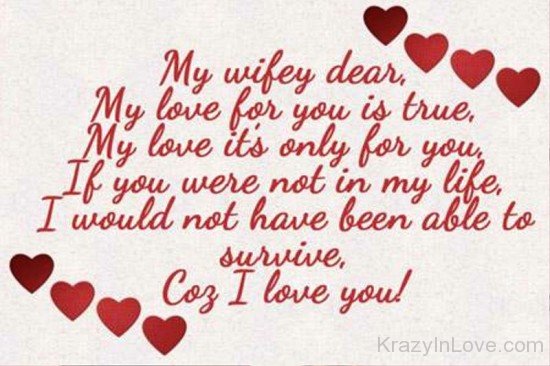 My Wifey Dear,My Love For You Is True-ptc341