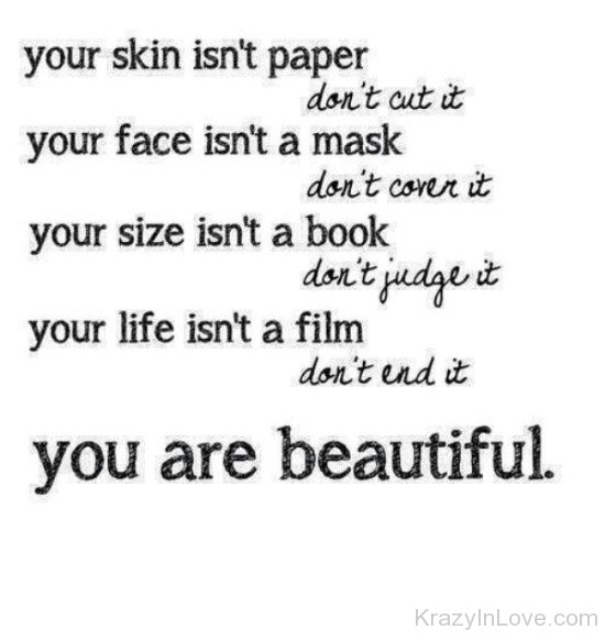 Your Skin Isn't Paper Don't Cut It-rew246