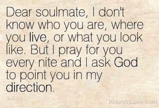 Dear Soulmate I Don't Know-yni802