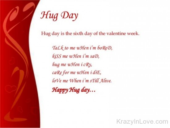 Hug Day Is The Sixth Day-qaz9819