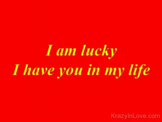 I Am Lucky I Have You In My Life-pyb602