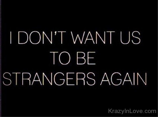 I Don't Want Us To Be Strangers Again-qac422