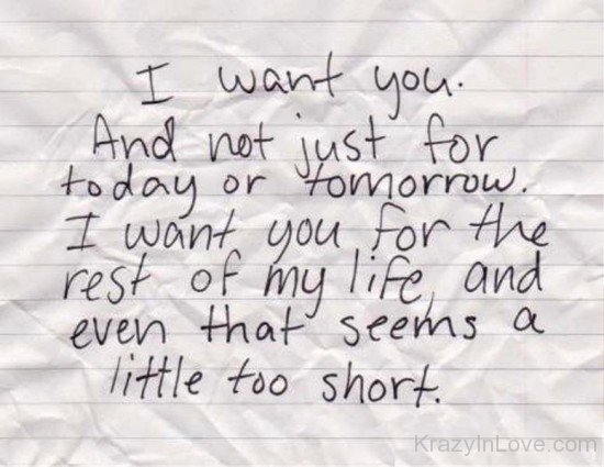I Want You And Not Just For Today-tmy7046