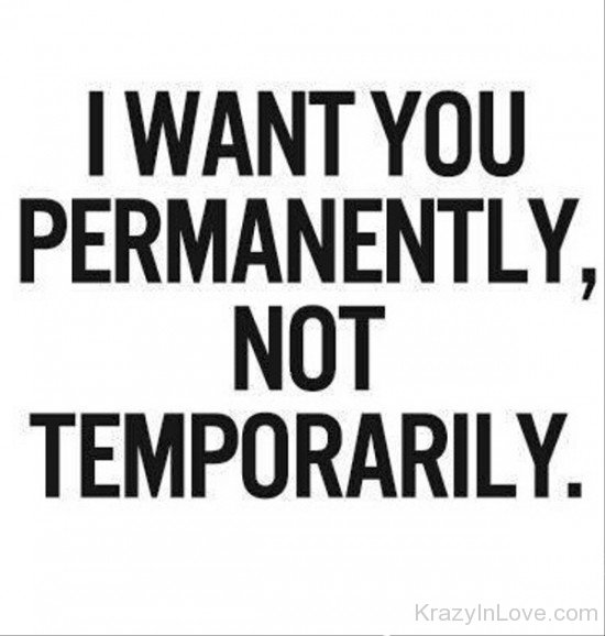 I Want You Permanently-tmy7058