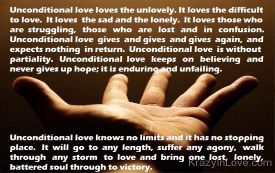 Unconditional Love Loves The Unlovely-qaz147