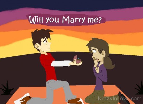Will You Marry Me Boy Proposed Girl-vcx348