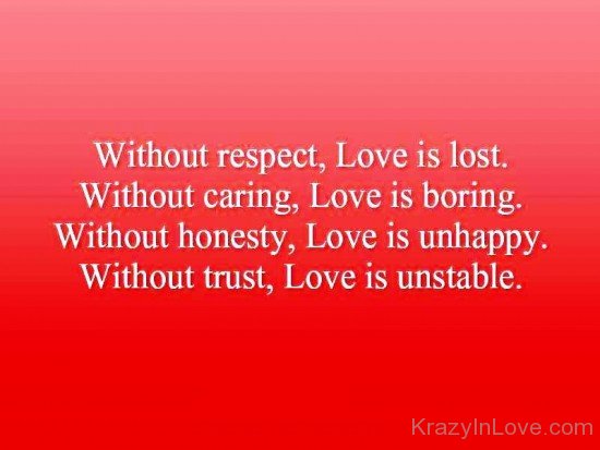 Without Respect,Love Is Lost-ybt531
