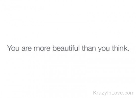 You Are More Beautiful Than You Think-ybe2083