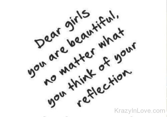 Dear Girls,You Are Beautiful-vff7813