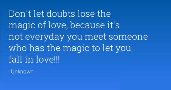 Don't Let Doubts Lose The Magic Of Love-rvy5209