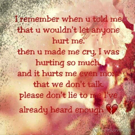 I Remember When You Told Me-PPY8061