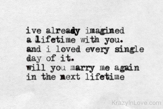 I've Already Imagined A Lifetime With You-tvd3510
