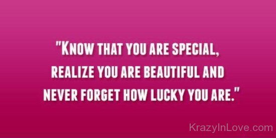 Know That You Are Special-tds2326