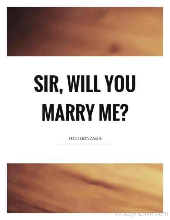 Sir,Will You Marry Me-tvd3529