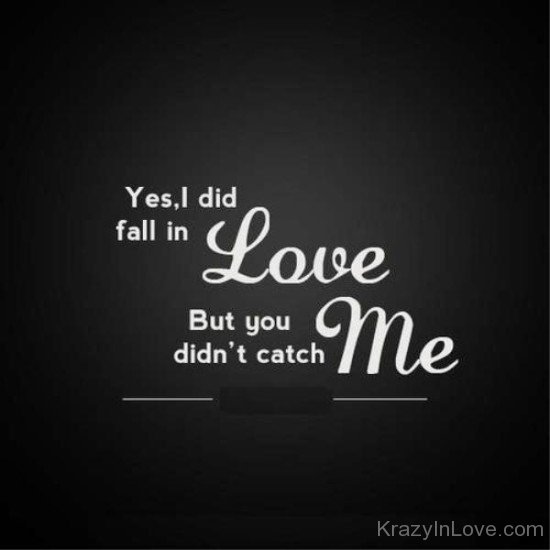 Yes,I Did Fall In Love-PPY8185