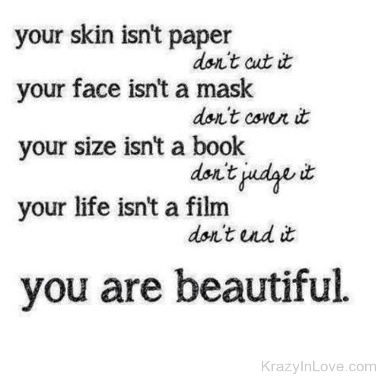 Your Skin Isn't Paper Don't Cut It-vff7888