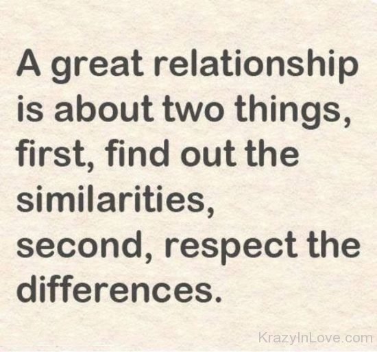 A Great Relationship Is About Two Things kl002