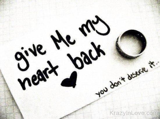 Give Me My Heart Back kl218