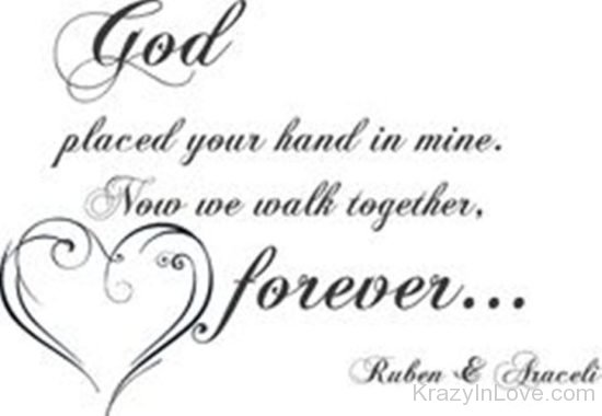 God Placed Your Hand In Mine kl511