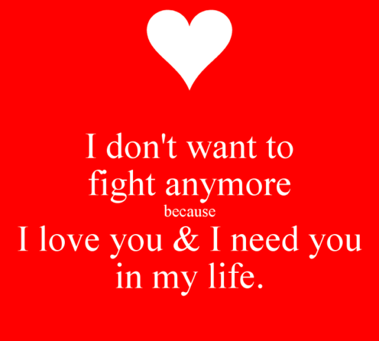 I Don't Want To Fight Anymore