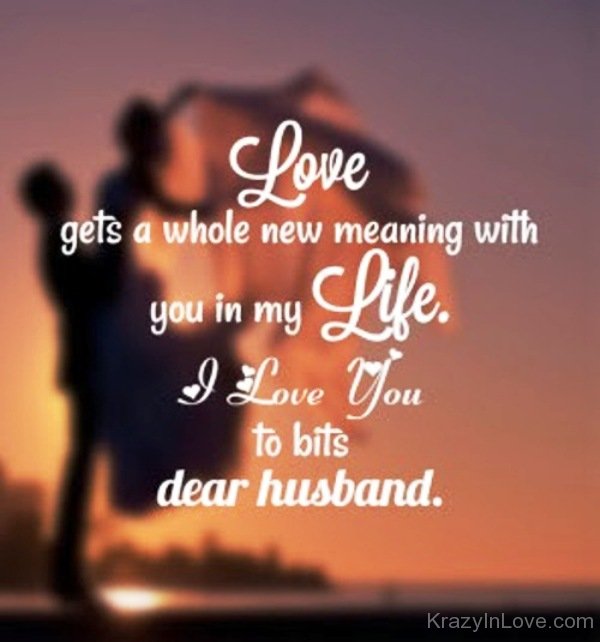 I Love You TO Bits Dear Husband