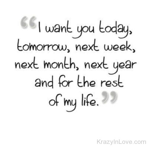 I Want You Today