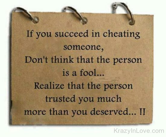 If You Succeed In Cheating Someone kl243