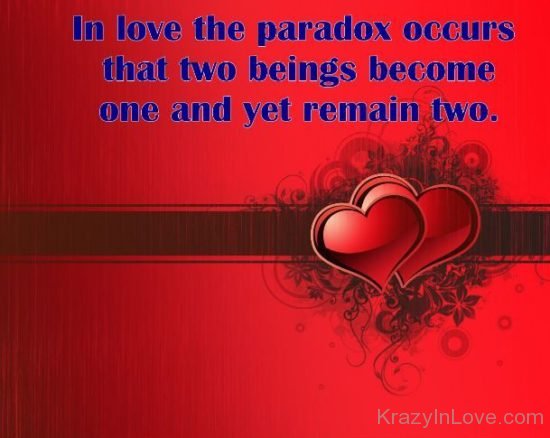 In Love The Paradox Occurs kl050