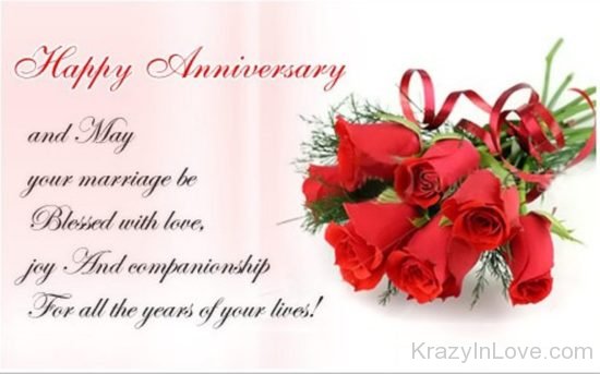 May Your Marriage Be blessed With Love - HAppy Anniversary Image kl1158