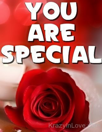 You Are Special With Red Rose